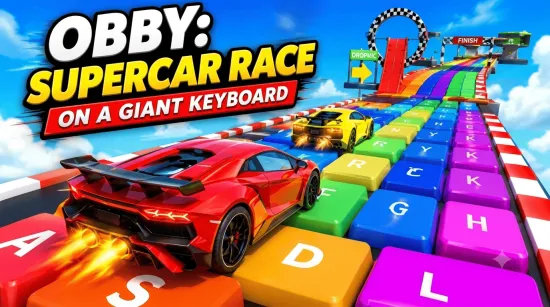 Play Obby: Supercar Race on Keyboard game