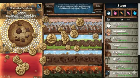 Play Cookie Clicker game
